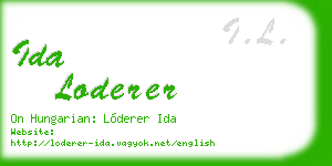 ida loderer business card
