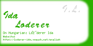 ida loderer business card